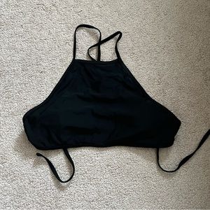 Aerie Black Halter Bikini Top Small